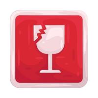 Illustration of Fragile sticker vector