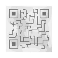 Illustration of QR code for delivery vector