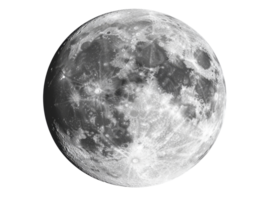 Full moon shining brightly in a clear night sky png