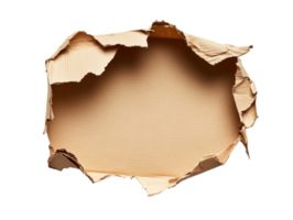 Torn cardboard showing empty space for creativity png