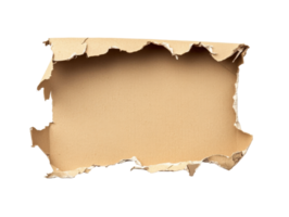 Rasgado cartulina caja con dentado bordes en monitor png