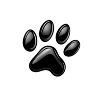 Black paw print symbol on a white background png