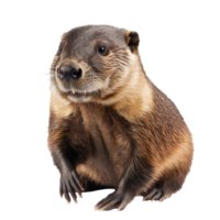 Cute otter sitting on a white background png