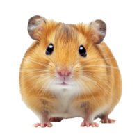 Cute golden hamster posing with curious expression png