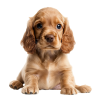 Cocker spaniel puppy on white background png