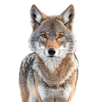 Coyote posing against a plain background png
