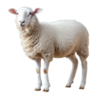 Sheep standing on a plain background in daylight png