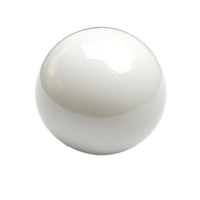 White glass sphere with a glossy finish on display png