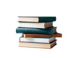 Stack of Hardcover Books Ready for Use as a Design Element png