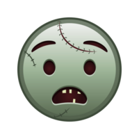 Anguished face Large size of zombie halloween emoji png