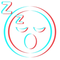 Cartoon smile emoticon symbol, icon in 3d effect with blue and red color png