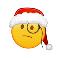 Christmas face with monocle Large size of yellow emoji smile png