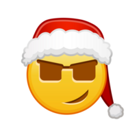 Christmas smiling face in sunglasses Large size of yellow emoji smile png