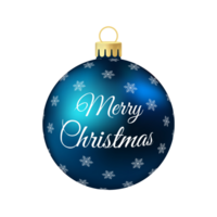 Dark blue Christmas tree toy or ball Volumetric and realistic color illustration png