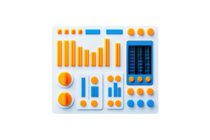 A colorful sound control panel featuring various knobs, buttons, and visual indicators for audio manipulation. png