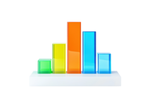 A series of colorful vertical bars representing data visualization or statistical information. png