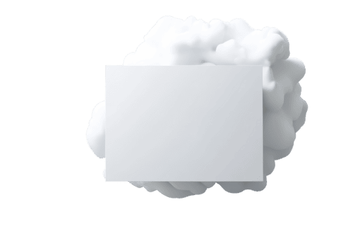 un mullido blanco como una nube forma con un blanco rectangular zona en el centro, creando un suave y soñador apariencia. png