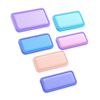 A collection of colorful, rectangular containers arranged in a visually appealing layout. png