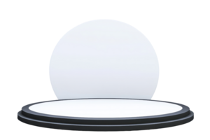A smooth, circular platform with a domed top, designed for presentations or displays. png