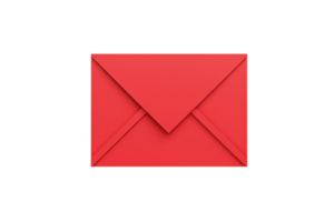 A red envelope featuring a classic design with a pointed flap, symbolizing communication and messages. png