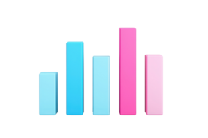 A series of vertical bars in blue and pink, representing varying heights, resembling a bar graph or audio visualization. png