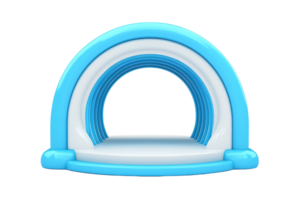 A colorful, dome-shaped toy with concentric rings, designed for playful interaction and exploration. png