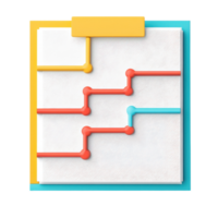 A colorful, abstract design featuring interconnected lines and blocks arranged in a geometric pattern. png