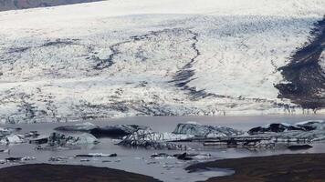 Expansive Glacier and Icebergs in Icelandic Glacial Lagoon video