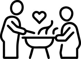 Family preparing a meal together soft abstract background with copy space vector