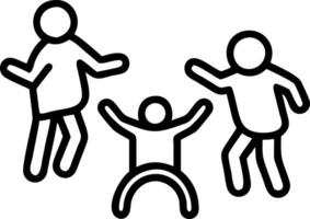Family playing in the backyard glossy green background with copy space vector