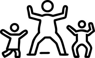 Family participating in a virtual exercise session soft abstract fitness themed background with copy space vector