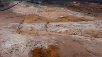 Geothermal Landscape of Hverir Near Lake Myvatn in Iceland video