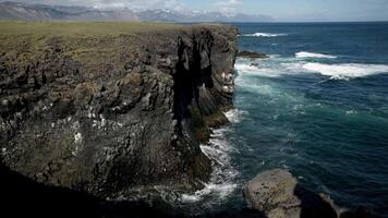 Dramatic Cliffs and Basalt Formations at Arnarstapi, Iceland video