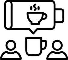 Diverse Team Engaged in Virtual Coffee Chat with Plain Background and Copy Space vector
