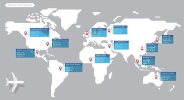simple straight line map of the world, background vector