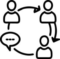 Colleagues Collaborating in Open Space vector