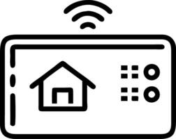 Close up of Futuristic Smart Home Control Panel with Holographic Interface vector