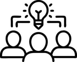 Creative brainstorming session with soft abstract background and copy space vector