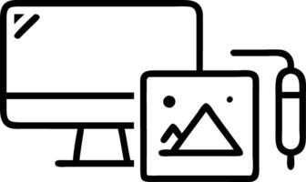 Creative digital workspace with plain background and copy space vector