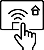Close up of Smart Home System Interaction vector
