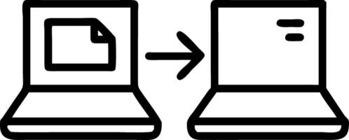 Close up of Laptop Screens with Team Collaboration vector