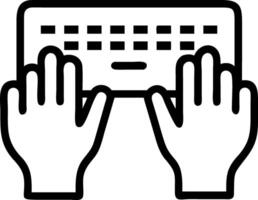 Close up of Diverse Hands Typing on Modern Keyboard with Bokeh Background vector