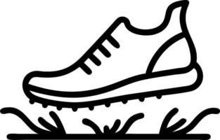 Close up of Running Shoes on Grass vector