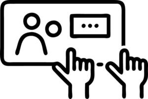 Close up of family hands adjusting smart thermostat glowing interface copy space vector
