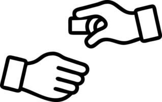 Close up of hands exchanging business cards candid professional interaction with copy space vector