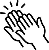 Close up of hands clapping in front of a blurred background vector