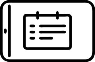 Close up of a business agenda on a tablet soft bokeh background with copy space vector