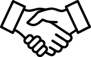 Close up of a handshake with a digital contract glossy interface background with copy space vector