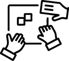 Close up of a Shared Whiteboard with Team Brainstorming vector