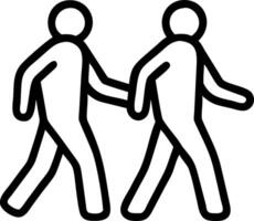 Candid Friends Walking Together in a Park vector